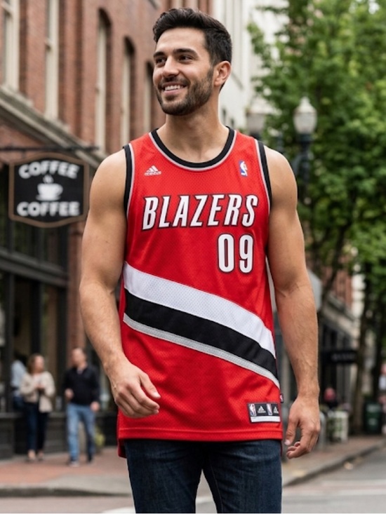 adidas Other - Adidas Portland Trailblazers Red and Black Jersey